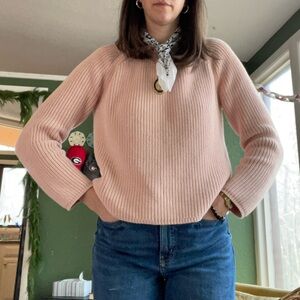 Jenni Kayne Cotton Fisherman Sweater, Size Medium